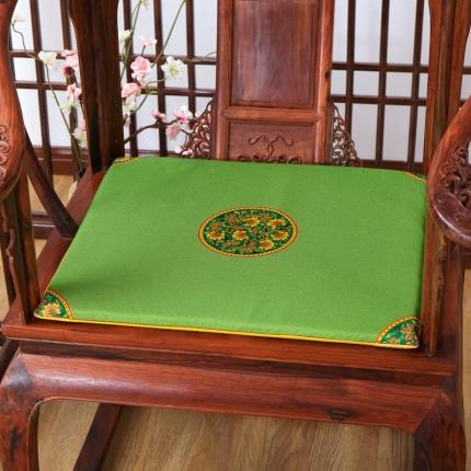 北辰  2020新款麻布印花新中式坐垫红木沙发垫 中式-亮绿