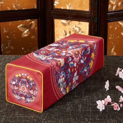 91家纺网 家纺一手货源 找家纺 北辰 2020新款扶手枕系列 双鱼团花-红