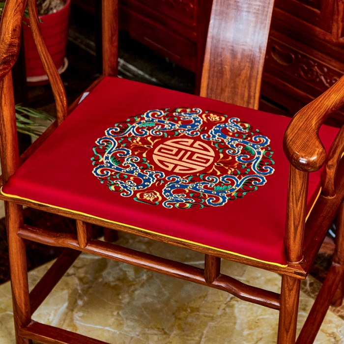 91家纺网 家纺一手货源 找家纺 （总）北辰 2020新款高精密绣花新中式坐垫红木沙发垫
