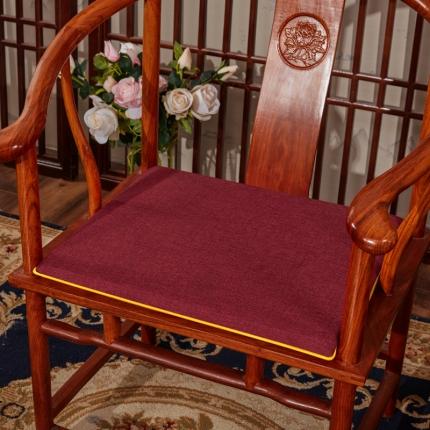 91家纺网 家纺一手货源 找家纺 （总）北辰 2020新款亚麻纯色新中式坐垫红木沙发垫