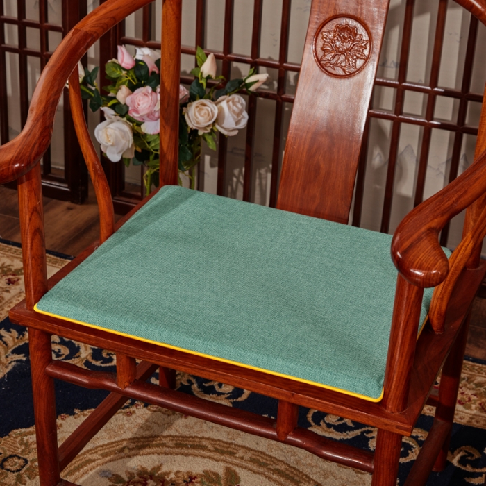 91家纺网 家纺一手货源 找家纺 （总）北辰 2020新款亚麻纯色新中式坐垫红木沙发垫