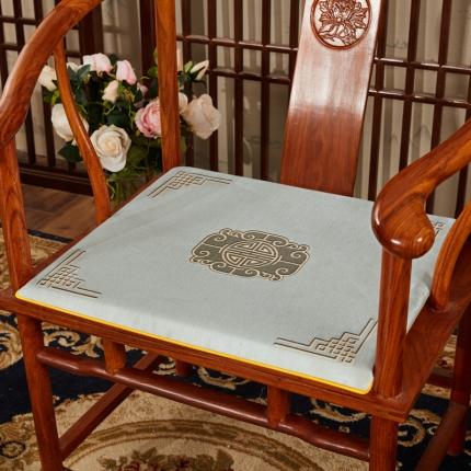 91家纺网 家纺一手货源 找家纺 （总）北辰 2020新款冰丝印花新中式坐垫红木沙发垫