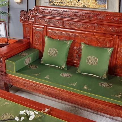 北辰 2020新款中式沙发垫（1） 福禄墨绿
