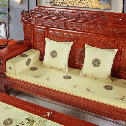 北辰 2020新款中式沙发垫（1） 富贵米色