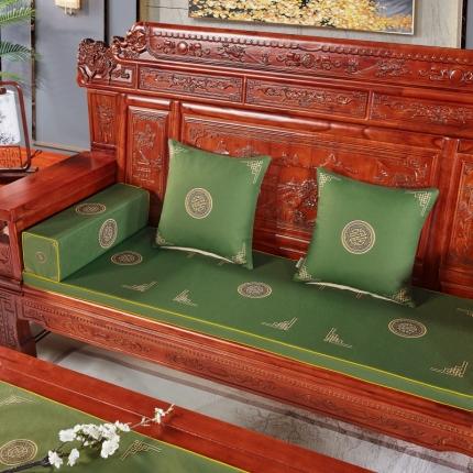 北辰 2020新款中式沙发垫（1） 富贵墨绿