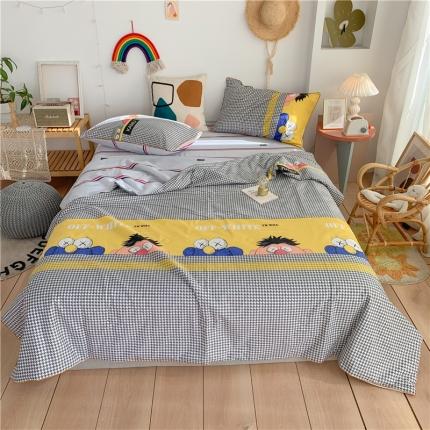 91家纺网 家纺一手货源 找家纺 眠屿 2020新款全棉夏被四件套 芝麻街