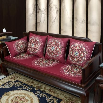 91家纺网 家纺一手货源 找家纺 （总）北辰 2020新款麻布印花沙发垫系列