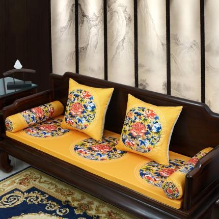 91家纺网 家纺一手货源 找家纺 （总）北辰 2020新款麻布印花沙发垫系列