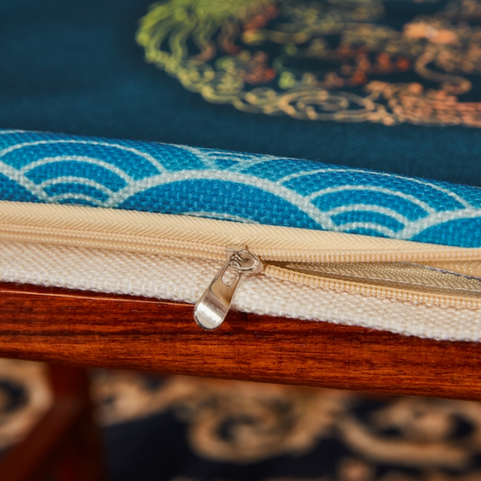 91家纺网 家纺一手货源 找家纺 北辰 2020新款麻布印花新中式抱枕 潜龙