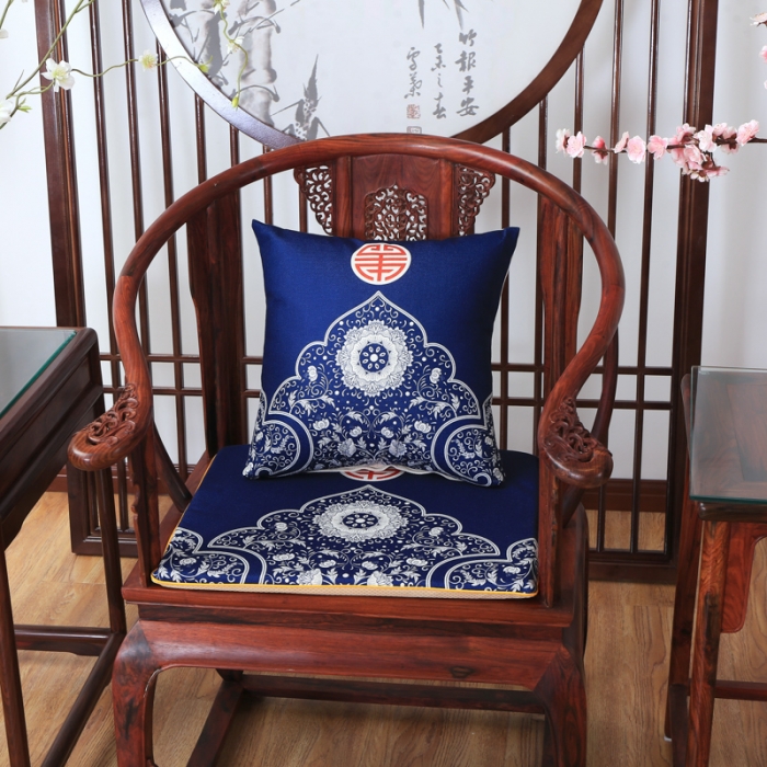 91家纺网 家纺一手货源 找家纺 北辰 2020新款麻布印花新中式抱枕 中式-韵