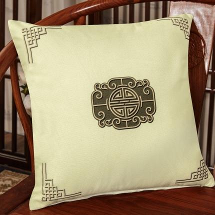 北辰 2020新款麻布印花新中式抱枕 福禄-米色