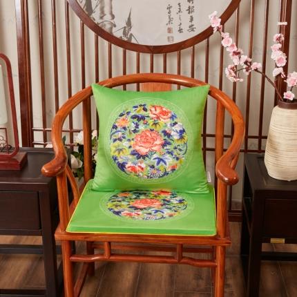 91家纺网 家纺一手货源 找家纺 北辰 2020新款绒面双面印花新中式抱枕 秋香-亮绿