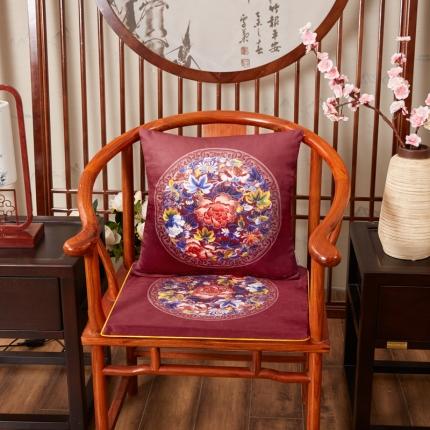 91家纺网 家纺一手货源 找家纺 （总）北辰 2020新款绒面双面印花新中式抱枕