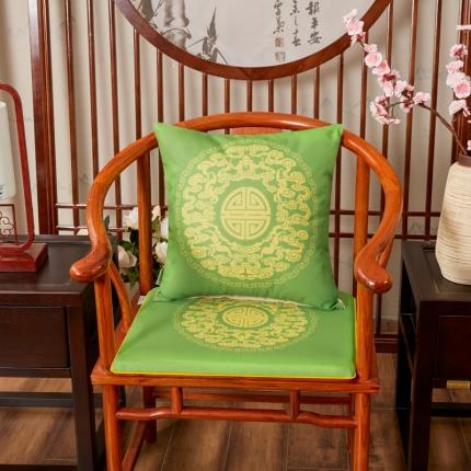 91家纺网 家纺一手货源 找家纺 北辰 2020新款麻布印花新中式抱枕 如意-亮绿