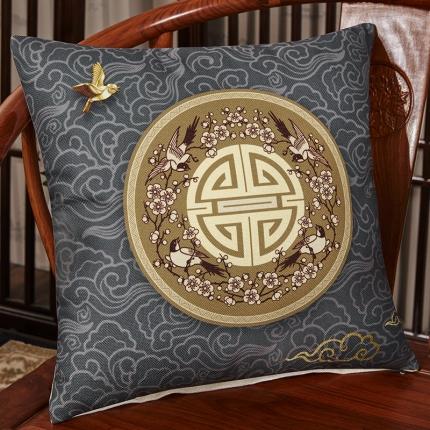 91家纺网 家纺一手货源 找家纺 （总2）北辰 2020新款麻布印花新中式抱枕