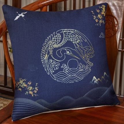 91家纺网 家纺一手货源 找家纺 （总2）北辰 2020新款麻布印花新中式抱枕