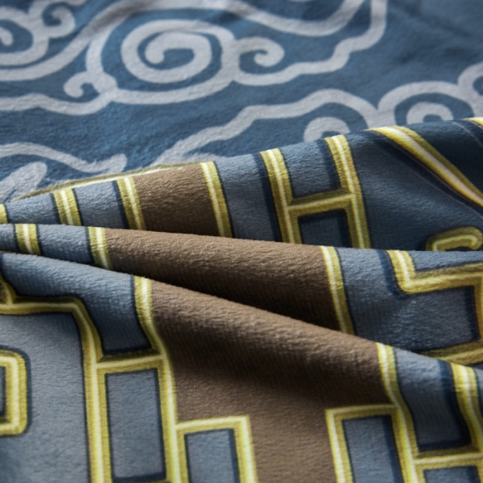 91家纺网 家纺一手货源 找家纺 北辰 2020新款绒面双面印花新中式抱枕 兰福