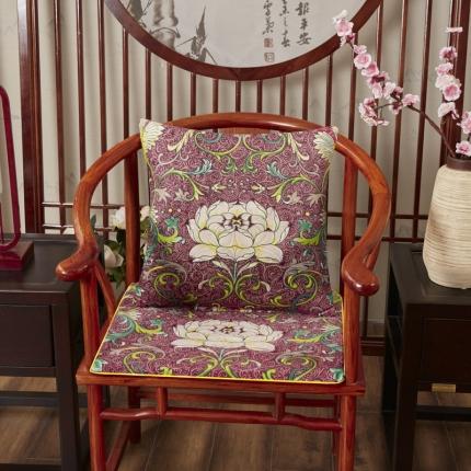 北辰 2020新款绒面双面印花新中式抱枕 莲花