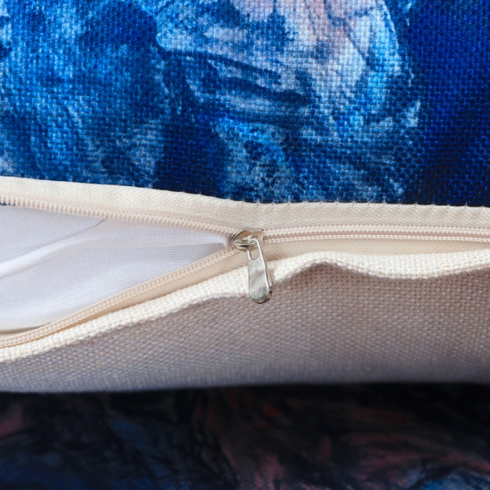 91家纺网 家纺一手货源 找家纺 北辰 2020新款麻布印花新中式抱枕 飞流直下