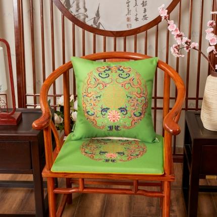 北辰 2020新款麻布印花新中式抱枕 吉祥-亮绿