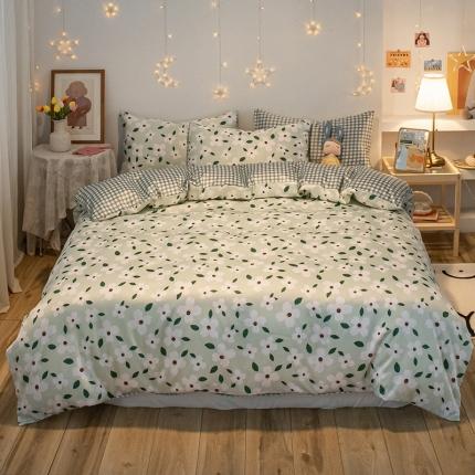 91家纺网 家纺一手货源 找家纺 （总）琪格格 2020新款水洗真丝印花四件套