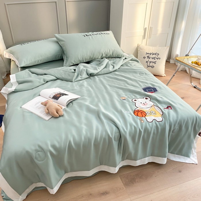 91家纺网 家纺一手货源 找家纺 星野 2020新款60天丝夏被灌篮熊