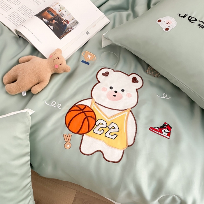 91家纺网 家纺一手货源 找家纺 星野 2020新款60天丝夏被灌篮熊