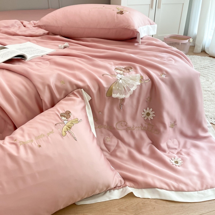 91家纺网 家纺一手货源 找家纺 星野 2020新款60天丝夏被小芭蕾