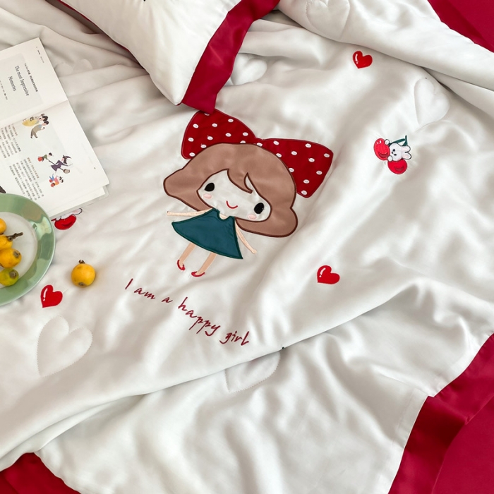 91家纺网 家纺一手货源 找家纺 星野 2020新款60天丝夏被小丸子