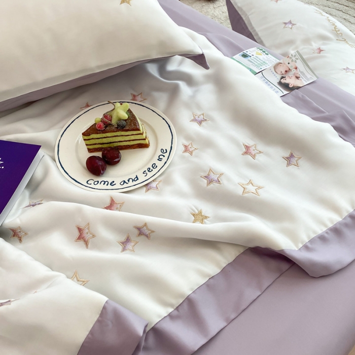 91家纺网 家纺一手货源 找家纺 星野 2020新款60天丝夏被小星星