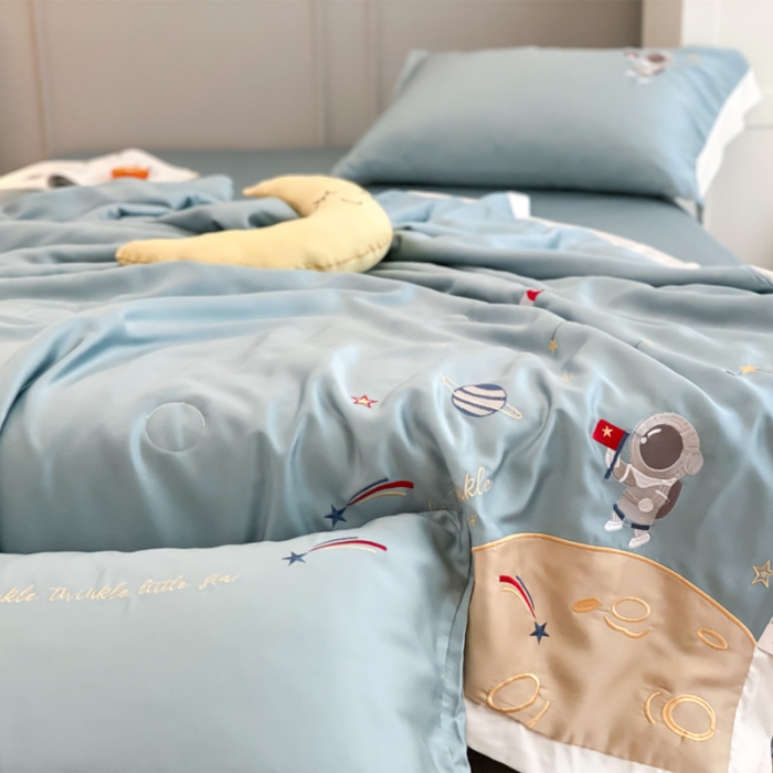 91家纺网 家纺一手货源 找家纺 星野 2020新款60天丝夏被宇航员