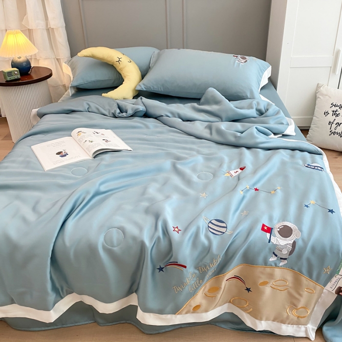 91家纺网 家纺一手货源 找家纺 星野 2020新款60天丝夏被宇航员