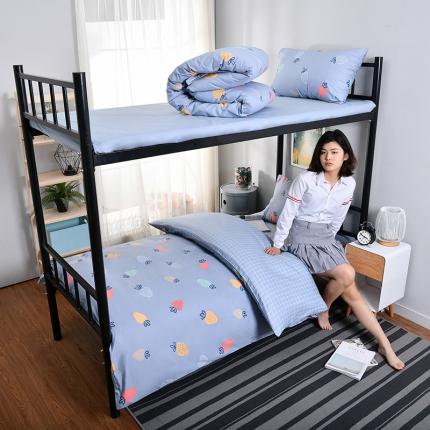 91家纺网 家纺一手货源 找家纺 （总）美真家纺 大学生单人宿舍多件套纯棉上下铺全棉三件套