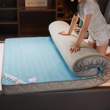 91家纺网 家纺一手货源 找家纺 欣罗兰垫业 2022新款床垫 石青