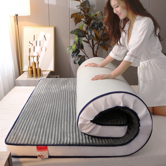 91家纺网 家纺一手货源 找家纺 欣罗兰垫业 2022新款床垫 魔法绒灰色