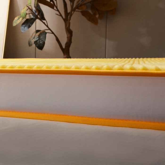 91家纺网 家纺一手货源 找家纺 欣罗兰垫业 2022新款床垫 魔法绒荧光黄