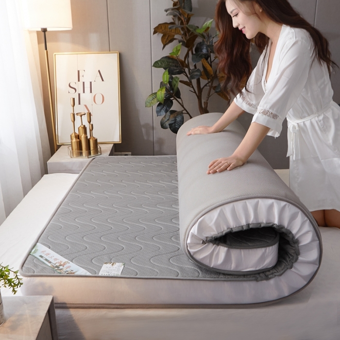 91家纺网 家纺一手货源 找家纺 欣罗兰垫业 2022新款床垫 针织波浪灰