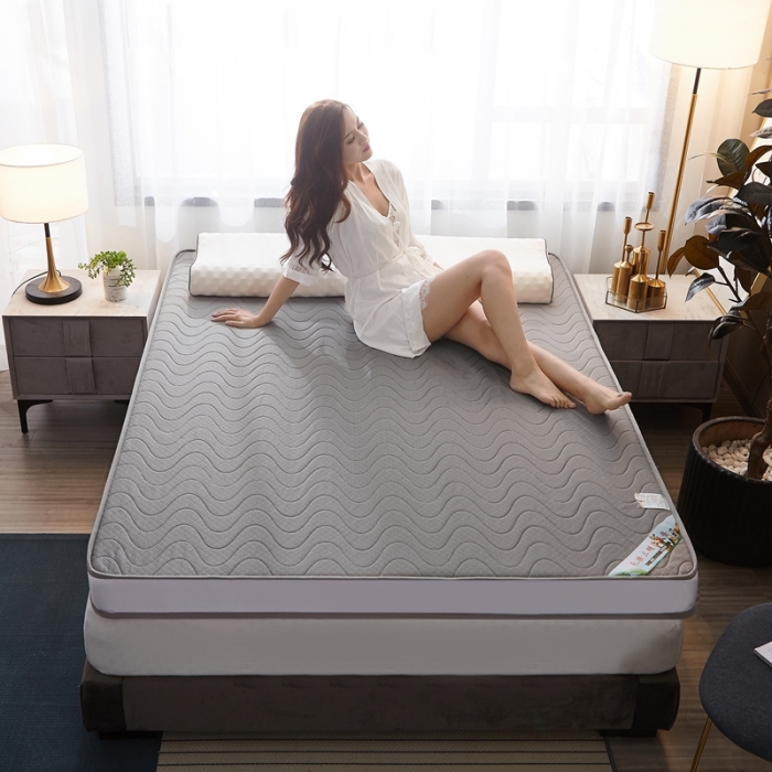 91家纺网 家纺一手货源 找家纺 欣罗兰垫业 2022新款床垫 针织波浪灰
