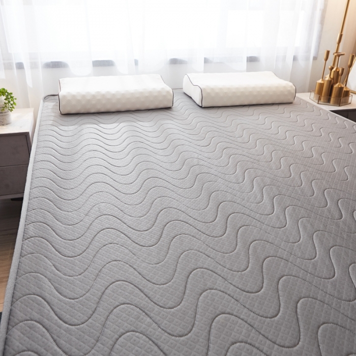 91家纺网 家纺一手货源 找家纺 欣罗兰垫业 2022新款床垫 针织波浪灰