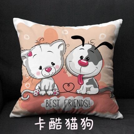 91家纺网 家纺一手货源 找家纺 （总）煌朝2020新款免费定制卡通抱枕靠垫短毛绒绒布赠品抱枕（随机拿货）