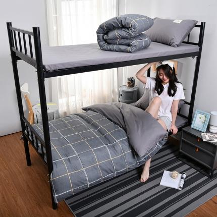 91家纺网 家纺一手货源 找家纺 美真单人宿舍0.9米床1.2米床棉加涤全棉纯棉大学生三件套