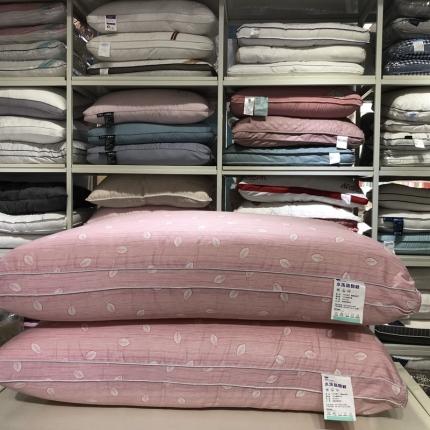 剑桥枕业 热熔单人舒适立体磨毛印花枕芯树叶系列三色 粉色