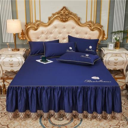 91家纺网 家纺一手货源 找家纺 （总）菊上 2021新款60支长绒棉山茶花系列单层床裙