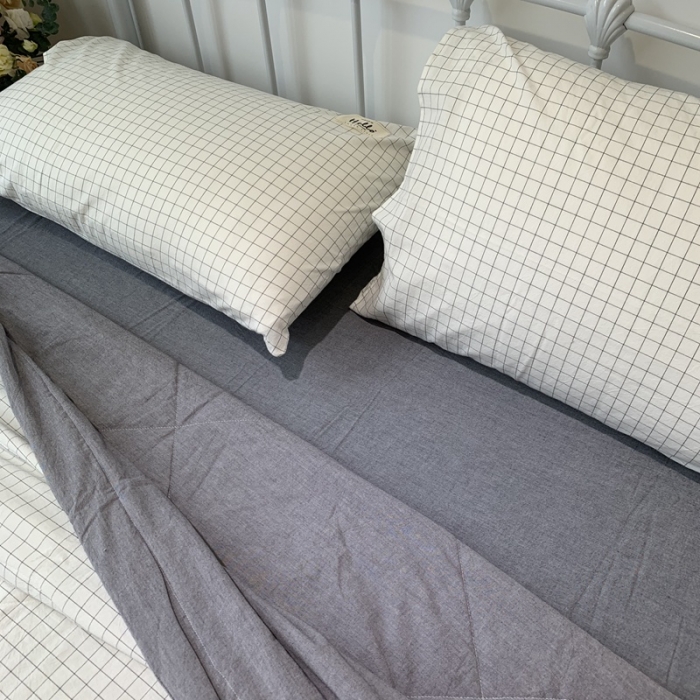 91家纺网 家纺一手货源 找家纺 久典家居 2020新款色织水洗棉夏被 白格