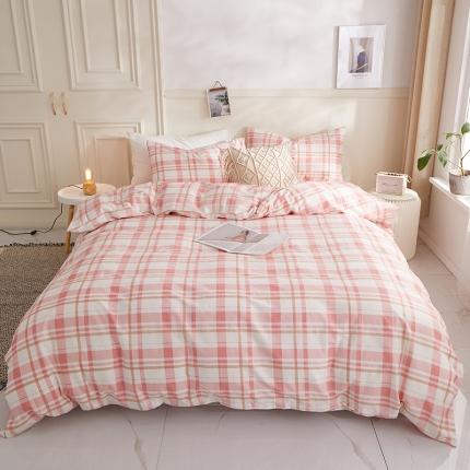 91家纺网 家纺一手货源 找家纺 （总）一米阳光 2020新款格子系列单被套