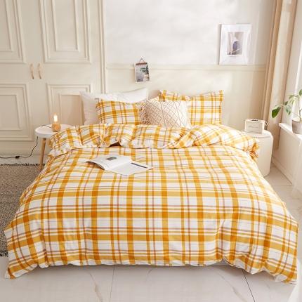 91家纺网 家纺一手货源 找家纺 （总）一米阳光 2020新款格子系列单被套