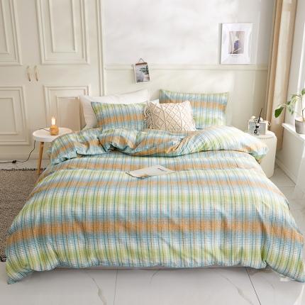 91家纺网 家纺一手货源 找家纺 （总）一米阳光 2020新款格子系列单被套