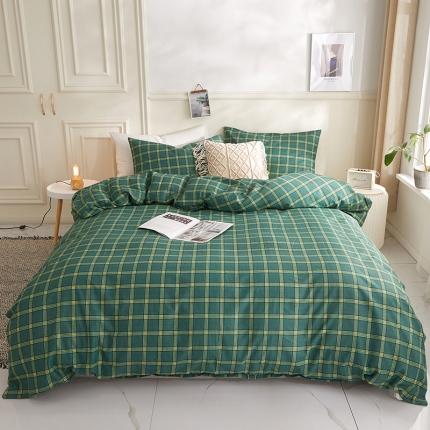 91家纺网 家纺一手货源 找家纺 （总）一米阳光 2020新款格子系列单被套