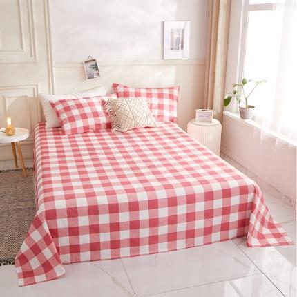 91家纺网 家纺一手货源 找家纺 （总）一米阳光 2020新款格子系列单床单