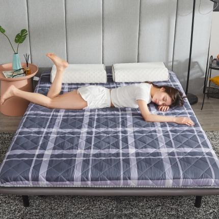 欣罗兰 2022新款纯色单边磨毛床垫 都市 蓝灰